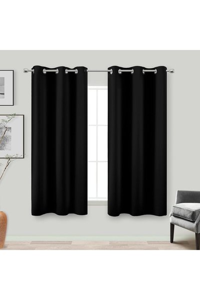 Generic Blackout Curtains 50 Inches Long, Room Darkening Soundproof Short Win...