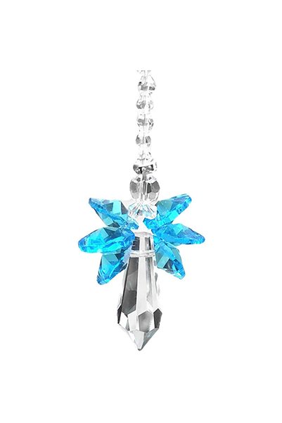 Noonedibs Captor de soare din cristal, înger, ca decor pentru casă/mașină și ...
