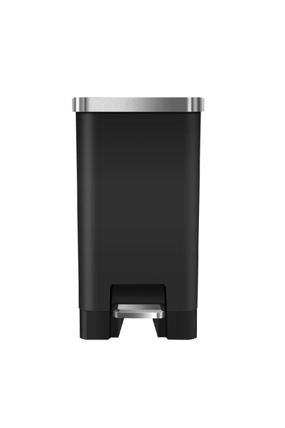 Generic Hana Elegant and Modern Design Slim Step Bin Black and Silver 10 Lite...