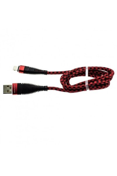 DAMUR Καλώδιο Δεδομένων/Φόρτισης 3Α Lightning 1μ X119 Μπλίστερ, Κόκκινο/Μαύρο