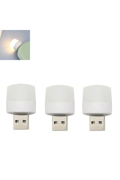 Choice 3 قطع من مصابيح الليل الدافئة التي تعمل بمنفذ USB، مصباح ليد صغير لليل...