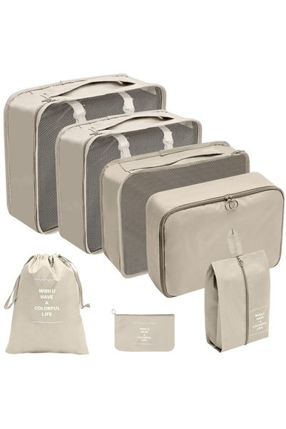 DAMUR Set of 7 Travel Bags, Innovation, for Storage, Compressible, 7 Sizes, W...
