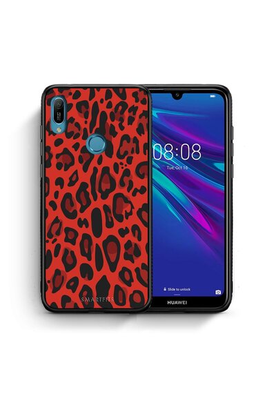 Smartfits Κόκκινο Λεοπάρδαλη - Θήκη για Huawei Y6 2019