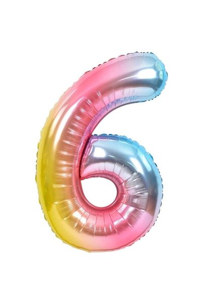 DAMUR Gradient Metallic Foil Balloon Innovation, Number Figure, Anniversary T...