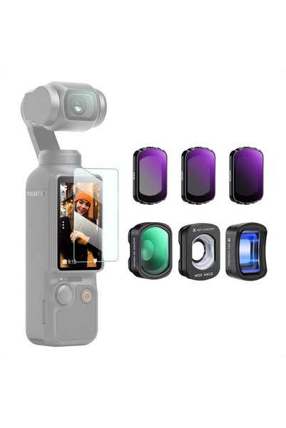 Generic مجموعة من 6 فلاتر لجهاز DJI Osmo Pocket 4/Pocket 3، عدسة ماكرو 10X + ...