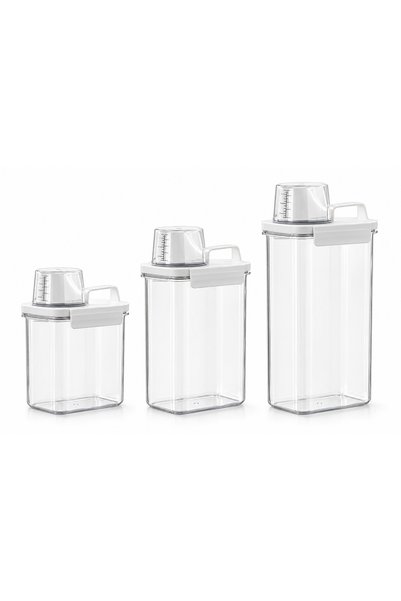 Generic Brand Set of 3 transparent storage containers with lids
