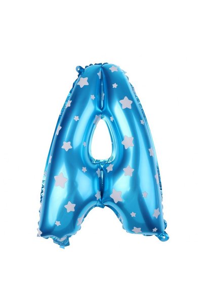 DAMUR Metallic Foil Balloon Letter A, Innovation, 40 cm, With Star Print, Inf...