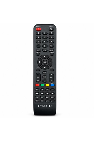BURAQ Black TV Remote Control for TFT LCD LED TVs