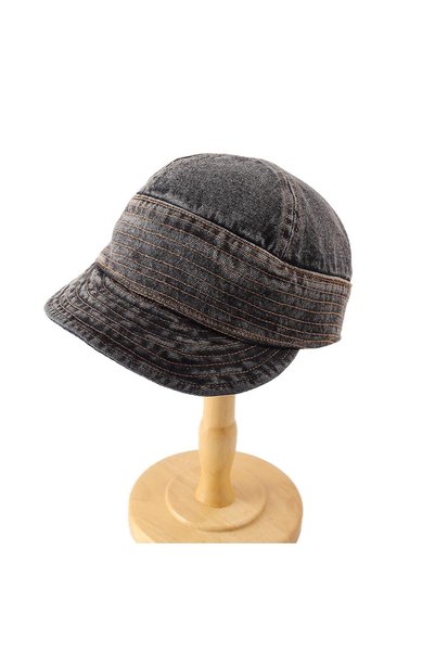 Noonedibs Pălărie găleată din denim, pălării pentru femei, șepci de ziar pent...