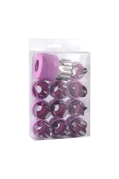 Noonedibs Set de tăietoare de legume DIY, 12 buc. forme de flori, stele și an...
