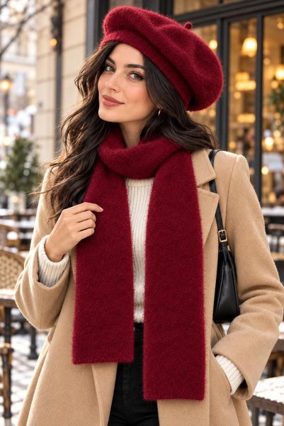 Wearflawless Women's 2-Piece Set: Soft, Fuzzy Beanie and Scarf Set, Beanie an...