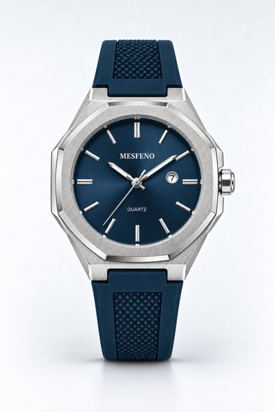 Mesfeno Vetra Silicone Strap Men's Wristwatch with Calendar