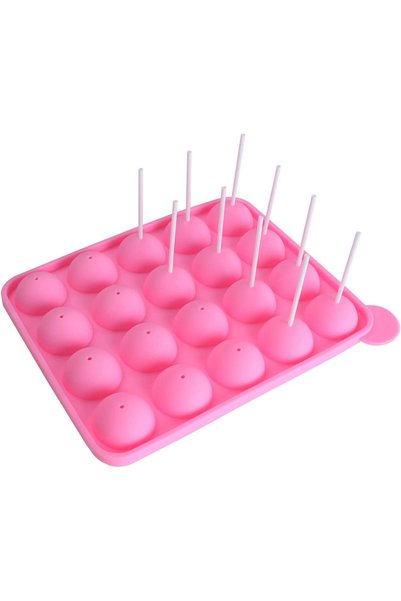 Noonedibs 20 de cavități din silicon roz Lolly Pop Party Cupcake copt mucegai...