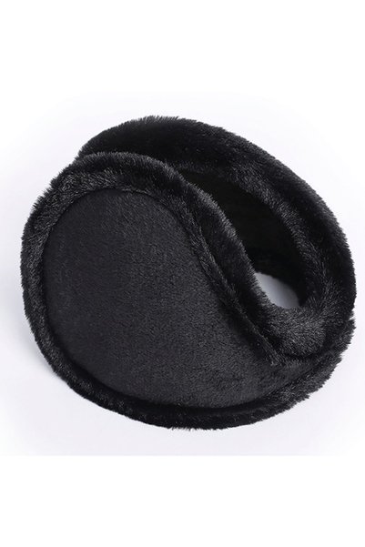 Noonedibs Căști elegante din pluș, potrivite pentru exterior, rezistente la f...