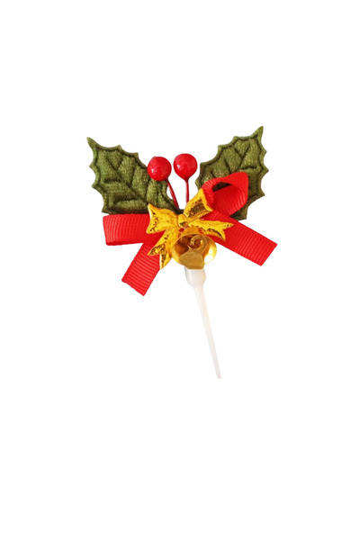 PASTRY PLANET New Year's-Themed Cake Topping Decorations: 50 Leaves and Bells