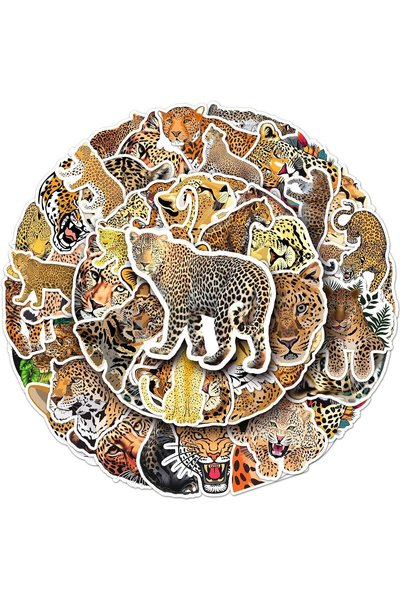 Generic 50Pcs Cheetah Stickers Hunting Leopard Stickers Waterproof Vinyl Deca...