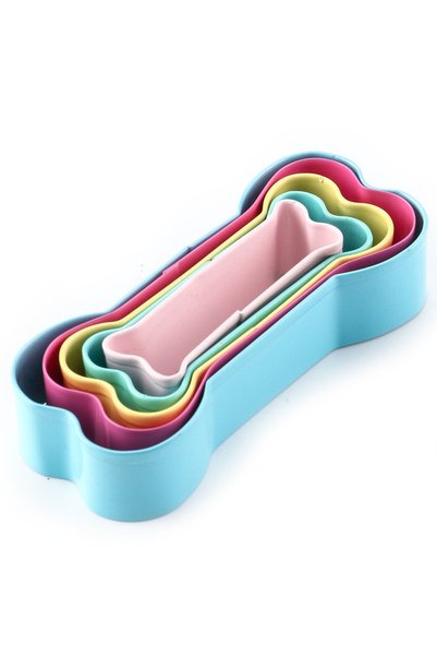 Noonedibs Set de forme de biscuiți în formă de os de câine, forme de tăietoar...