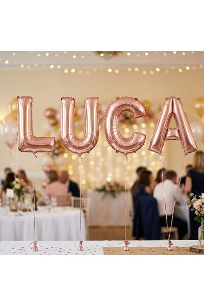 DAMUR Metallic Foil Balloons, Innovation, LUCA Set, Helium or Air, Straw incl...