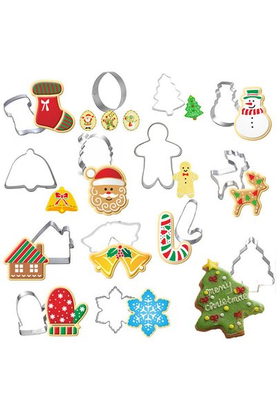 Noonedibs 1 buc Crăciun Cookie Cutters din oțel inoxidabil Turta dulce Casă O...