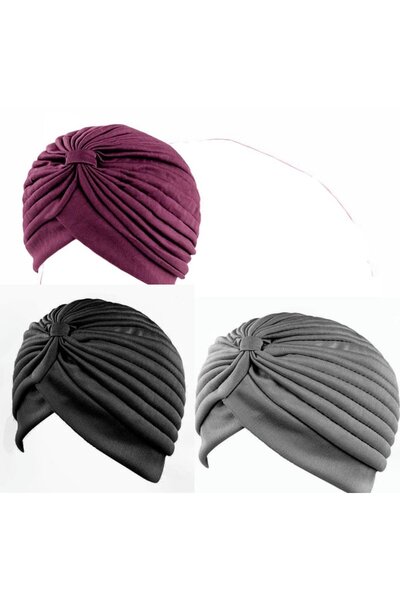 Noonedibs piese turbane pentru femei turban moale cap înfășurare pălării plis...