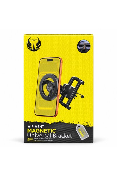 Youfo Y4945 Magnetic Car Air Vent Phone Holder - Black