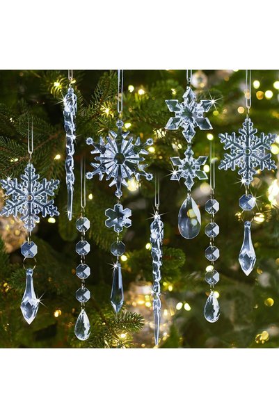 Generic 20pcs Christmas Tree Decoration Christmas Icicle Crystal Ornaments - ...
