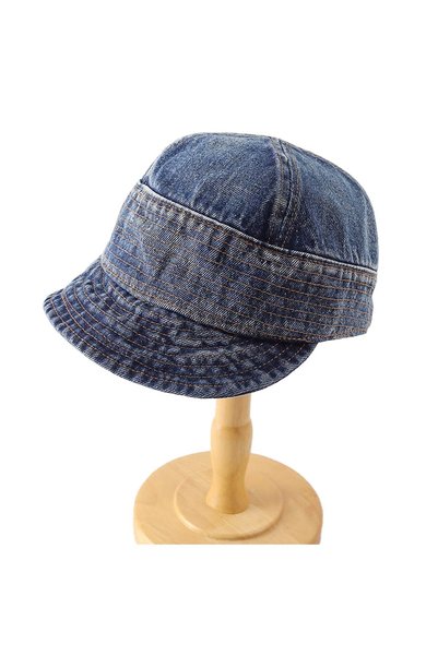 Noonedibs Pălărie găleată din denim, pălării pentru femei, șepci de ziar pent...