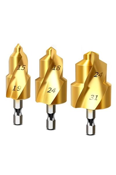 EACAM High Speed Steel Spigot Reamer Hexagonal Shank PPR Plastics Pipes Reami...