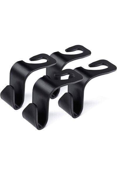 Noonedibs Set de 4 carlige pentru tetiera scaunului auto, depozitare pentru s...