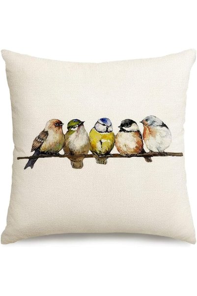 Generic Watercolor Birds Pillows Decorative Throw Pillows 18x18,Hand-Painted ...