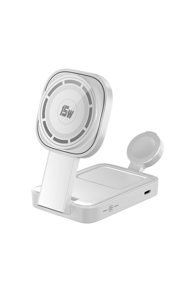 DAMUR MagSafe 3 в 1 Зарядна станция, Иновация, Магнитно безжично зарядно, Съв...