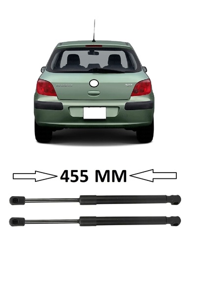 cme parts Peugeot 307 2001-2008 Uyumlu Sağ + Sol Takım Bagaj Amortisörü 2 Adet 455MM 410N 792515
