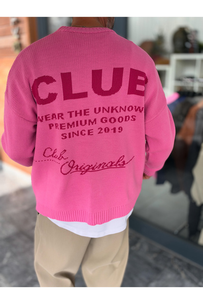 BYBASICMAN Hanorac oversize din tricot Pembe Clup PM-025