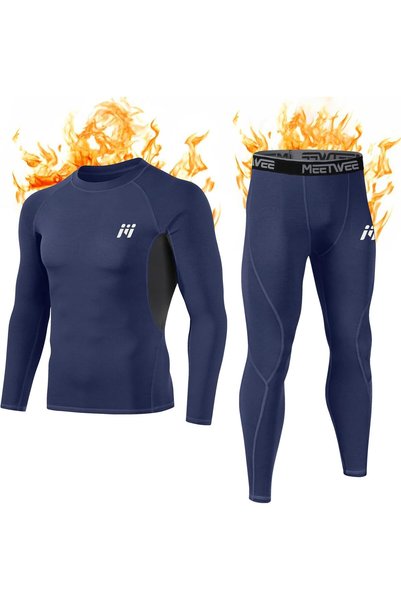 Generic Men's Thermal Underwear Set Winter Base Layer Base Layer Set
