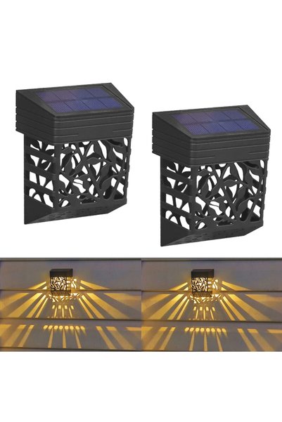 Generic Brand Lampă solară de perete pentru exterior, set de 2 bucăți, lampă ...