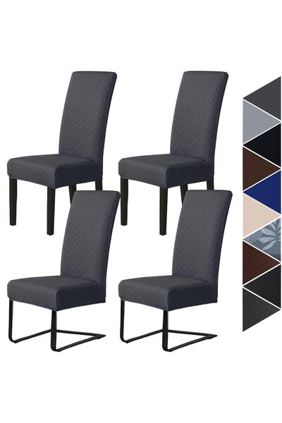 Generic Brand Set de 4 huse jacquard pentru scaune balansoar - Huse detașabil...