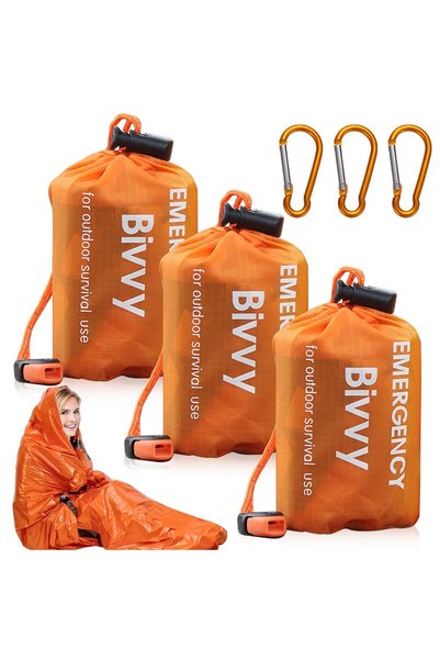 Generic Brand 3-piece emergency sleeping bag set: emergency survival sleeping...