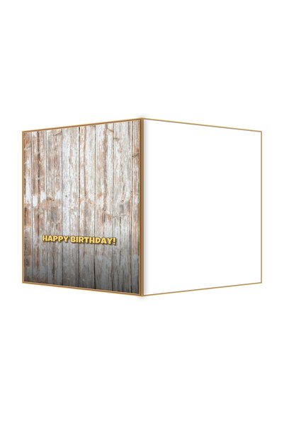 OEM Felicitare Aniversare Gard Palit Vremuit, Design Rustic, 13.3x19.4cm Pliata