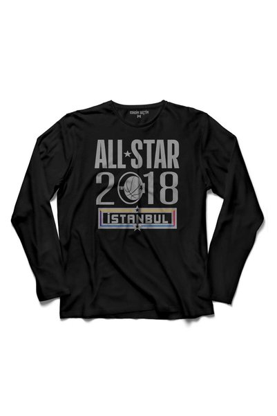 Kendim Seçtim Košarkaška majica NBA All Star Istanbul 2018 Kretas crna dugih ...