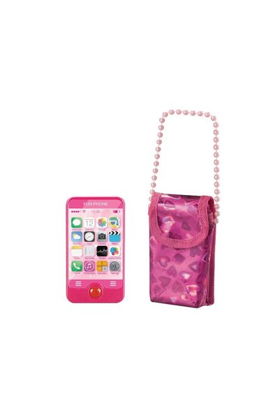 Jumbo Telefon Mobil Jucarie Roz cu Sunet si Husa