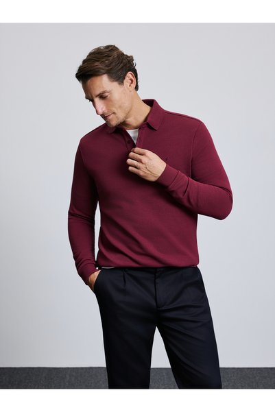 Cacharel Burgundy Regular-Fit Sweatshirt 50333201-VR014