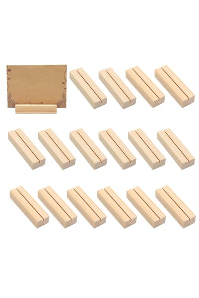 Generic Brand Set de 16 suporturi din lemn pentru carduri, 10 cm, pentru nume...