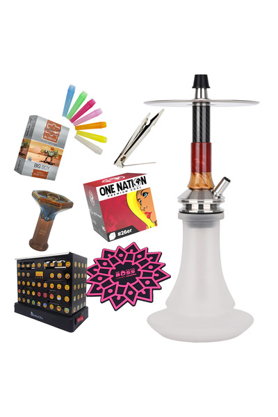Coco Boss SET COMPLET NARGHILEA MIST - ROSU