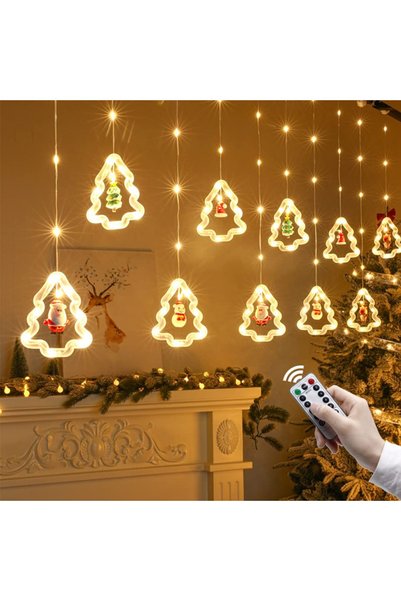Generic Brand Lumini de perdea de Crăciun, Lumini LED de Crăciun, Lumini șir ...