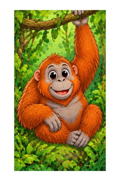 Gabcom Puzzle pentru copii cu Urangutan – 24 piese , 29x21cm , Puzzle Educati...