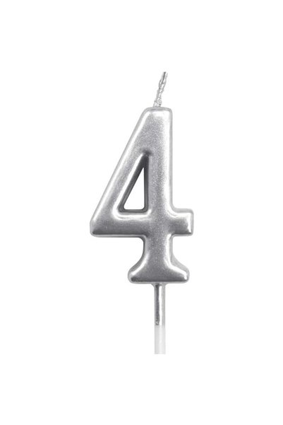 DAMUR Lumânare pentru tort, Inovație, Model Numărul 4, Petrecere, 4,5 x 2,5 c...