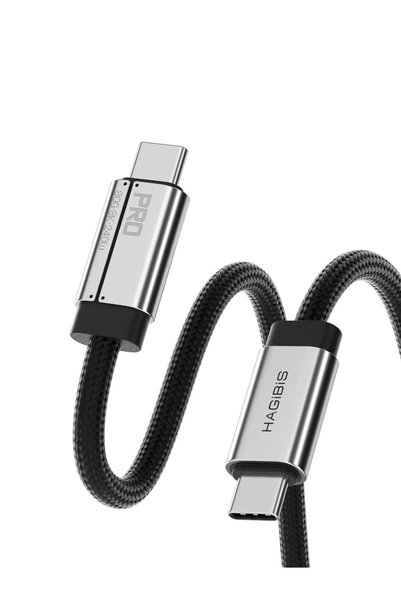 Generic كابل USB4 V2، طوله 1.6 قدم، فائق النعومة، بسرعة نقل بيانات 80 جيجابت ...