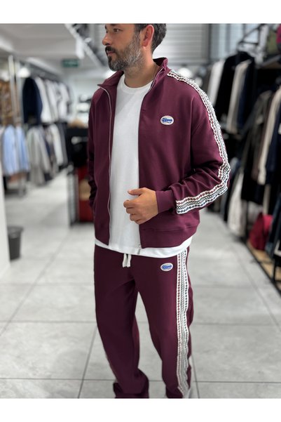 BYBASICMAN Burgundy Winner Oversized Zipper Sweatshirt RES-2002