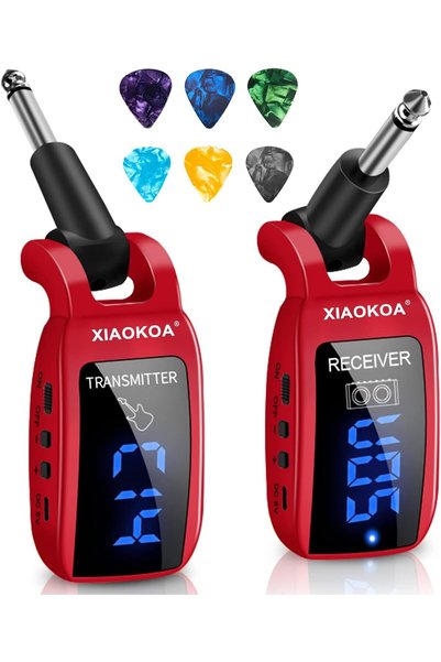 Generic Wireless Guitar System, UHF 15 Channels Rechargeable Transmitter Rece...