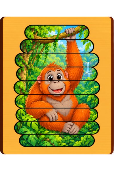 Gabcom Puzzle pentru copii cu Urangutan – 9 piese , 29x21cm , Puzzle Educativ...